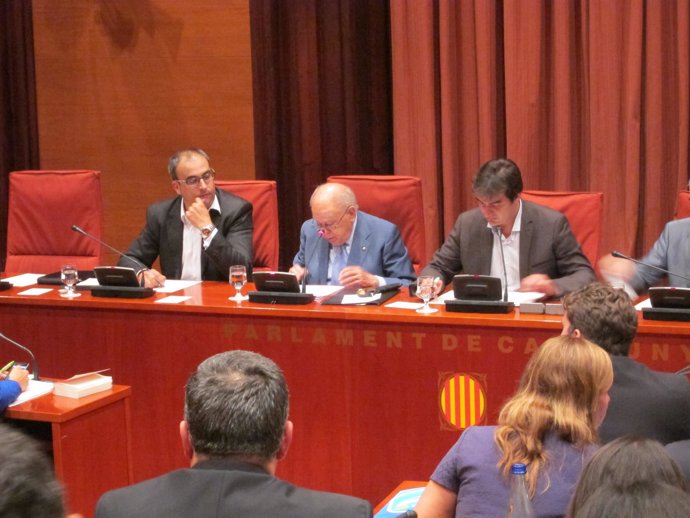 El expresidente de la Generalitat Jordi Pujol en el Parlament