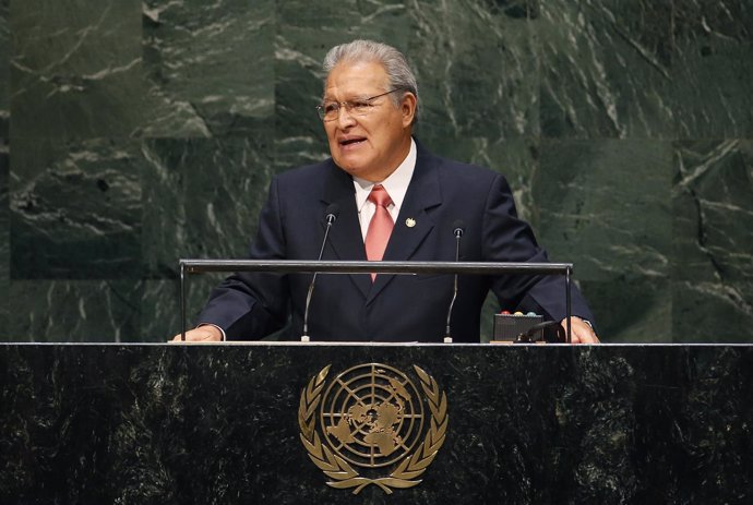 Salvador Sanchez Ceren ante la Asamblea General de la ONU