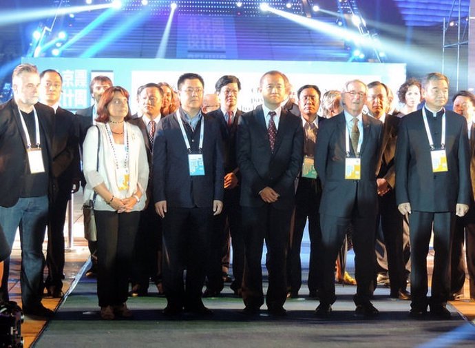 Inauguración del BJDW en Pekín, con Xavier Trias