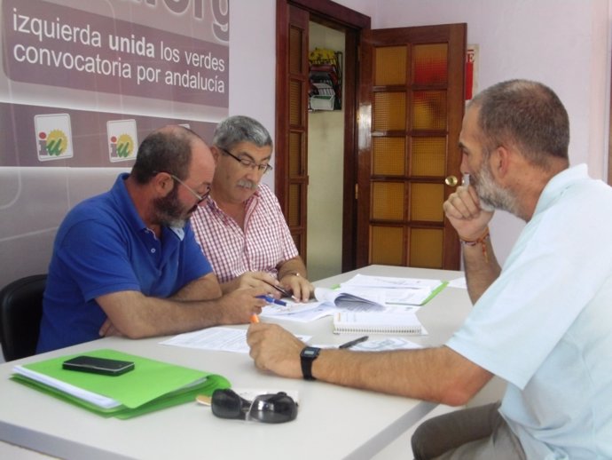 Concejales de IULV-CA en el Ayuntamiento de Huelva. 