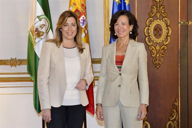 Presidenta de la Junta, Susana Díaz, y presidenta de Banco Santander, Ana Botín
