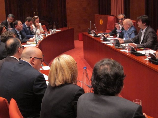 El expresidente de la Generalitat Jordi Pujol enfadado en el Parlament