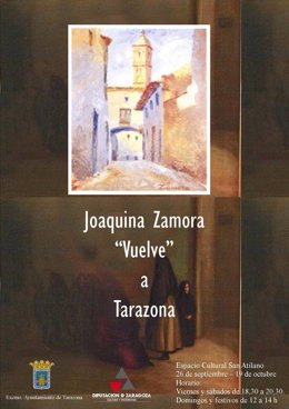 Cartel de la exposición sobre Joaquina Zamora en Tarazona
