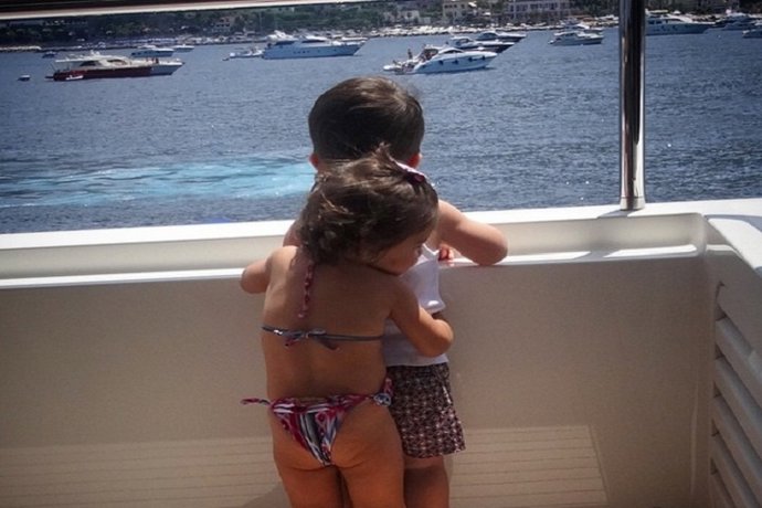 Thiago Messi y Lia Fábregas, la foto más adorable
