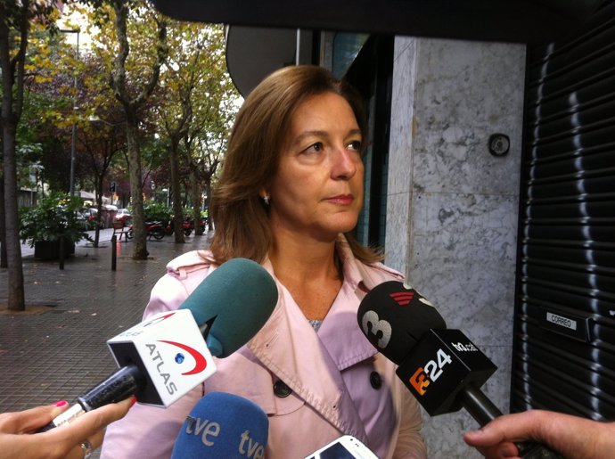 Carina Mejías (C's) en declaraciones a los periodistas