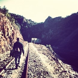 Una de las fotos de la exposición 'Huelva por su tren'