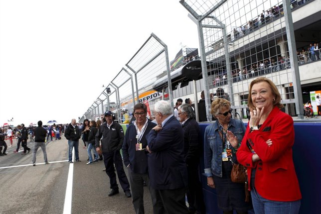 Rudi asiste al Gran Premio de Aragón de MotoGP 2014.