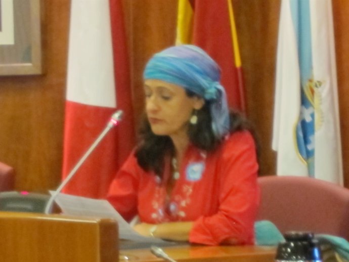 Bea Figueroa en el pleno municipal de Vigo