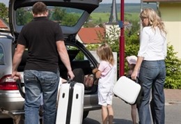 Vehículo, viaje, vacaciones, automóvil, conductor, equipaje