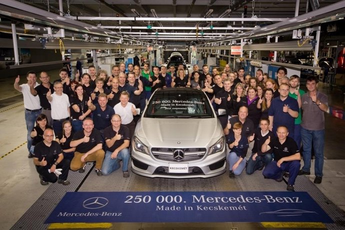 Producción de la unidad 250.000 en la planta de Mercedes en Hungría