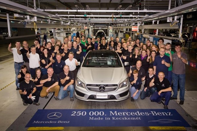 Producción de la unidad 250.000 en la planta de Mercedes en Hungría