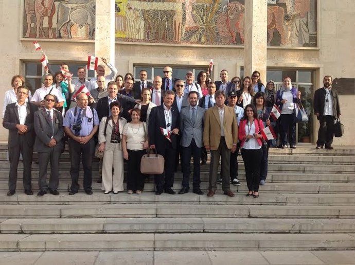 La delegación en el Campus Universitario de Rabanales, en Córdoba