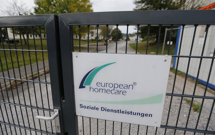 Entrada de una casa de acogida para solicitantes de asilo en Burbach