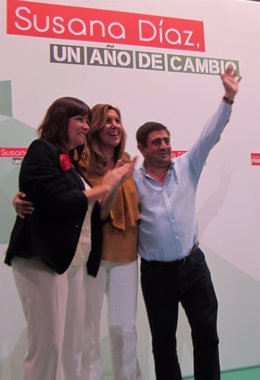 Micaela Navarro, Susana Díaz y Francisco Reyes