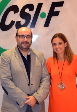 La secretaria de Administraciones del PSOE y el presidente de CSI-F