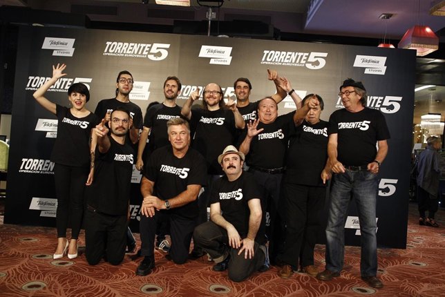 El equipo de Torrente 5, Santiago Segura y Jesulín de Ubrique