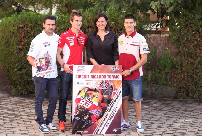 Català y pilotos valencianos presentan el cartel del Gran Premio 