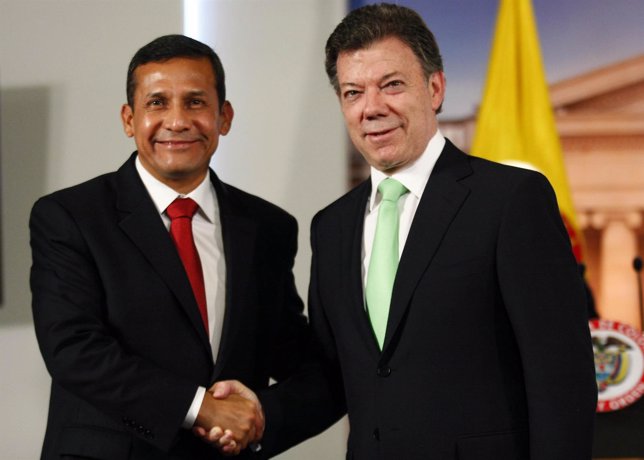 Juan Manuel Santos y Ollanta Humala