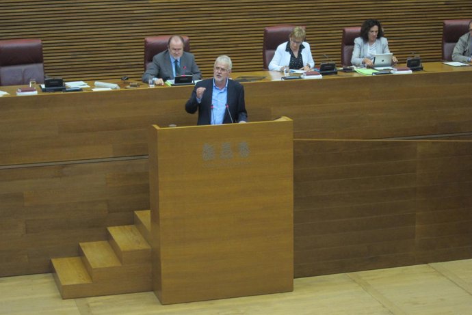 Signes durante su intervención en las Corts