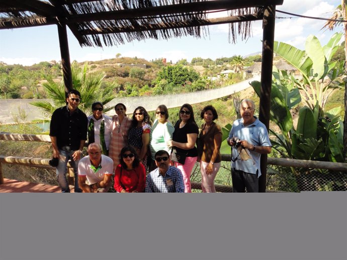 Grupo de agentes de viajes de India indios que visitan málaga turismo destino