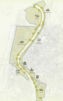 Plano de la ruta de la Dársena.