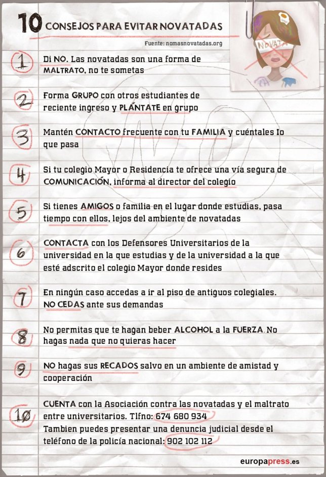 Consejos para evitar Novatadas