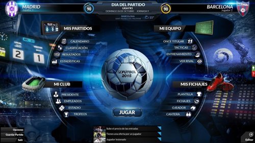 Primera imagen de FX Fútbol 2015, heredero de PC Fútbol