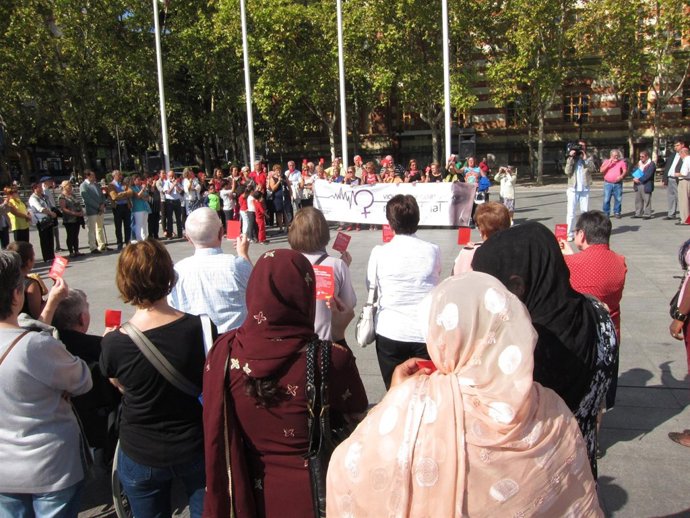 Imagen de la concentración de este jueves