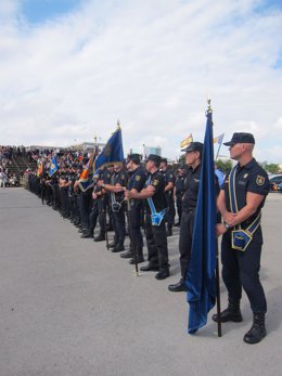 Agentes de Policía celebrando el día de su patrón