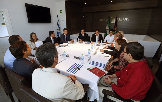 Reunión Junta, Ayuntamiento y Málaga CF sobre La Academia