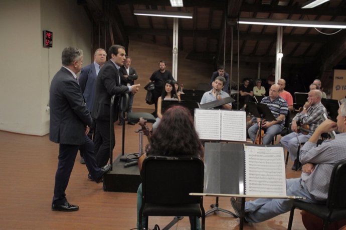 José Antonio Nieto y Salvador Fuentes con la Orquesta de Córdoba