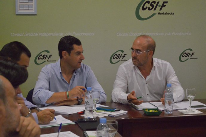Moreno, durante la reunión con CSIF