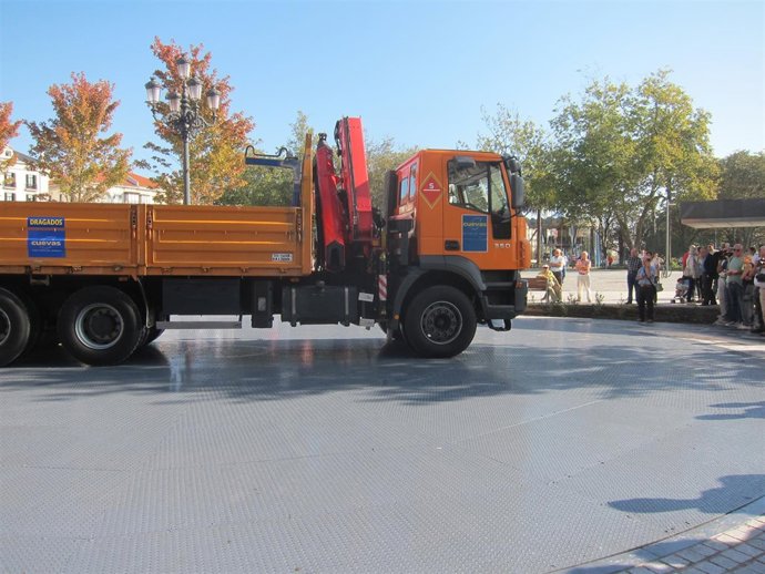 Plataforma giratoria de la calle Cádiz de Santander