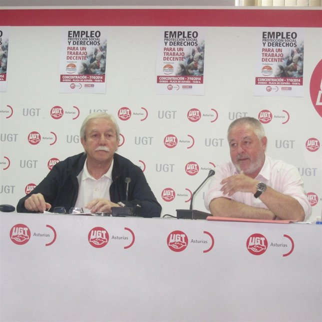Secretarios generales de UGT y CCOO de Asturias