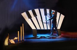 Espectáculo de un bibliobús de la Diputación de Barcelona