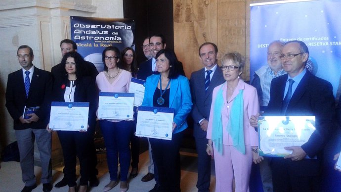 Entrega de las distinciones Starlight a los pueblos de la Sierra Sur de Jaén.