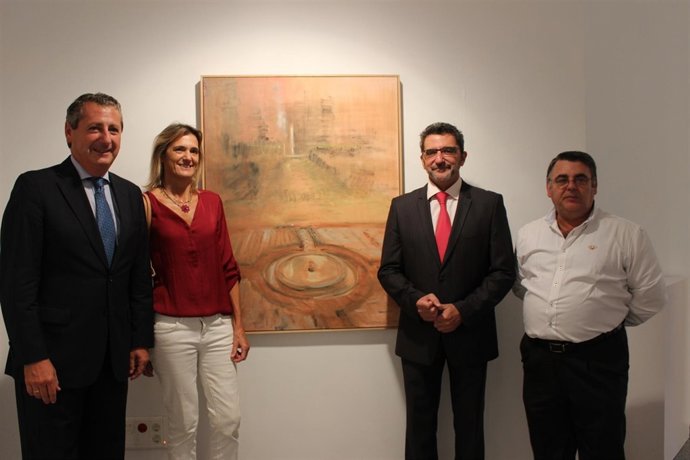 Gutiérrez Limiones en la inauguración de la muestra "Nuestras Fuentes" .
