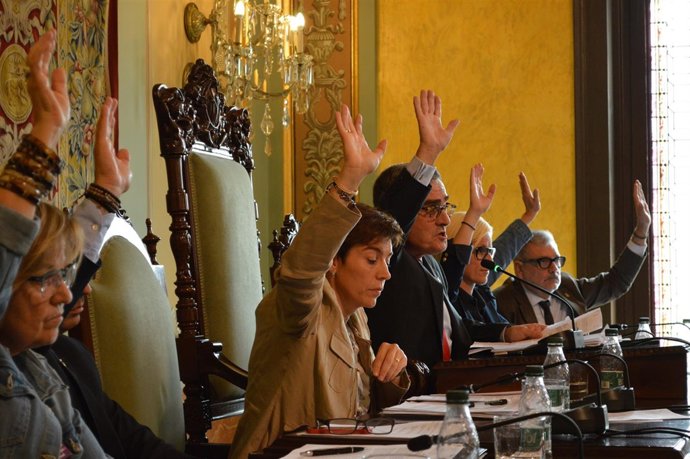 Àngel Ros en el pleno del Ayuntamiento de Lleida