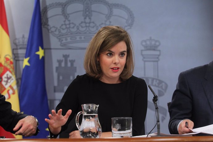 Soraya Santamaría en el Consejo de Ministros