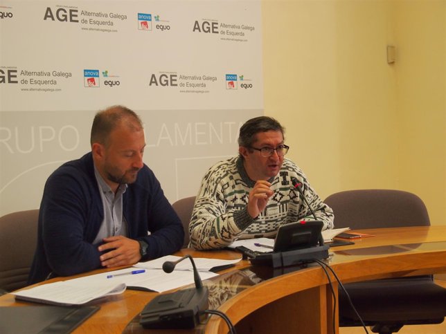 Los diputados de AGE Ramón Vázquez y Xabier Ron