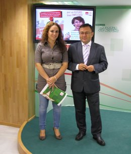 Secretaria general de JSA Málaga, Noelia Suárez, y Miguel Ángel Heredia