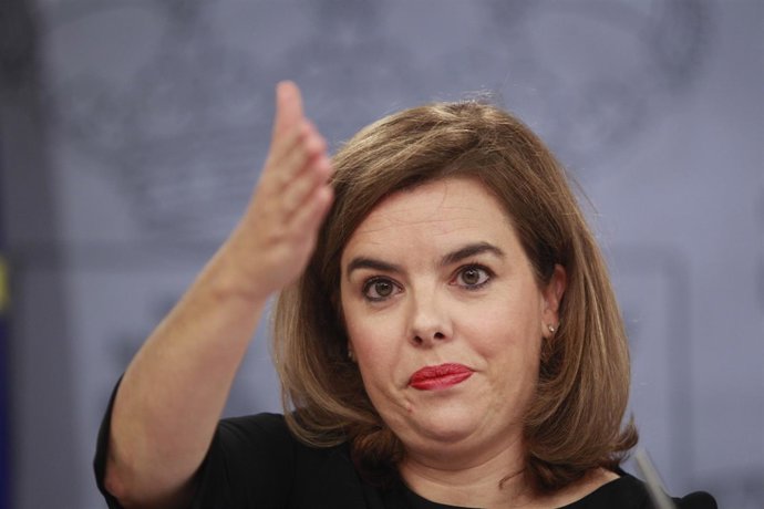Soraya Santamaría en el Consejo de Ministros