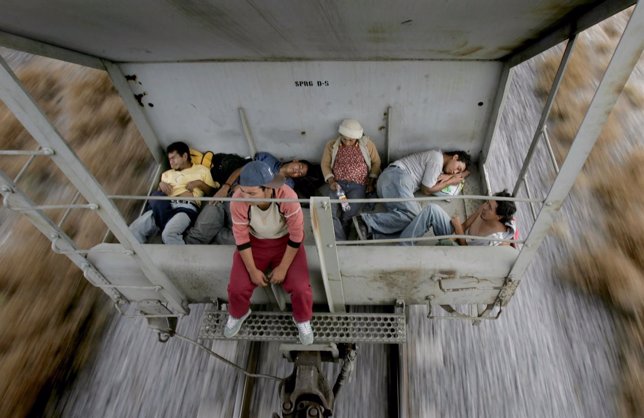Inmigrantes México - Estados Unidos en un tren