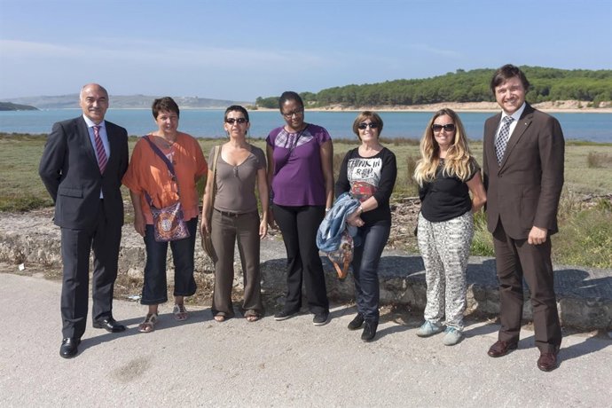 Touroperadores franceses en al campo de golf del abra del pas