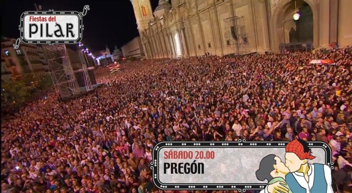Emisión del pregón por Aragón TV