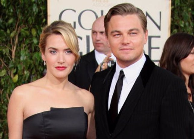 BEVERLY HILTON, CA - JANUARY 11:  Actors Kate Winslet (L) and Leonardo DiCaprio 