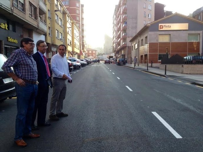 Obras de la calle Pando de Torrelavega
