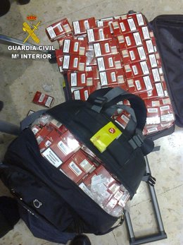 Tabaco intervenido en el aeropuerto de Manises