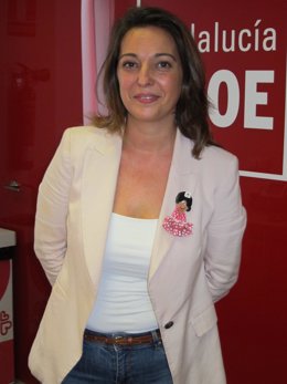Isabel Ambrosio en la sede del PSOE de Córdoba