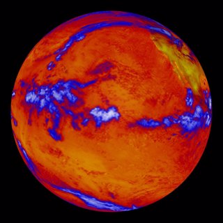 Radiación de calor del Océano Pacífico